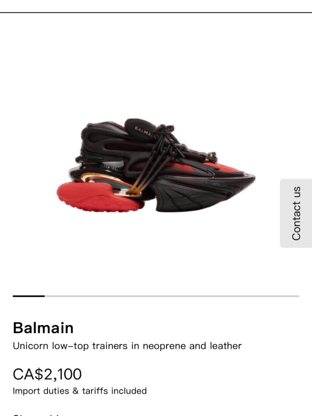 BALMAIN unicorn men’s size 44